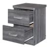 Better Home Products Cindy Faux Wood 2 Drawer Nightstand in Gray view 4