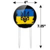 Acrylic Ukraine Coat of Arms Cake Topper Party Decoration for Wedding Anniversary Birthday Graduation view 2