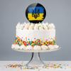 Acrylic Ukraine Coat of Arms Cake Topper Party Decoration for Wedding Anniversary Birthday Graduation view 4
