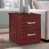 Better Home Products Cindy Faux Wood 2 Drawer Nightstand in Mahogany view 2