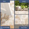 Liora Manne Carmel Indoor/Outdoor Power Loomed Synthetic Blend Low Profile Area Rug - Transitional Botanical Floral Decorative (Sunflower Field Sand) (1'11" x 7'6") view 4
