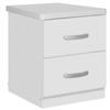 Better Home Products Cindy Faux Wood 2 Drawer Nightstand in White view 1