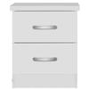 Better Home Products Cindy Faux Wood 2 Drawer Nightstand in White view 4