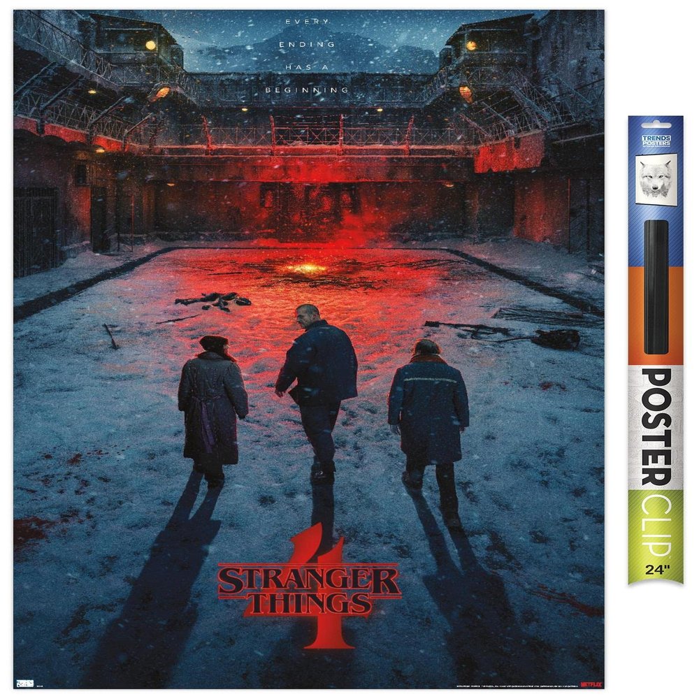 Trends International Netflix Stranger Things: Season 4 - Russia Teaser One Sheet Wall Poster, 22.375" x 34", Premium Poster & Clip Bundle