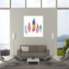 Jaxson Rea "Rainbow Feathers IV Gallery Wrapped Canvas by Farida Zaman, 32" x 24" view 3
