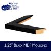 (1) -13x39-1.25" Flat Black Profile - Puzzle Frame - Hanging Hardware and Plexiglass Included view 2