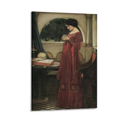 27 Masterpieces by John William Waterhouse - The Crystal Ball Poster Decorative Painting Canvas Wall Art Living Room Posters Bedroom Painting 20x30inch(50x75cm)
