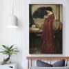 27 Masterpieces by John William Waterhouse - The Crystal Ball Poster Decorative Painting Canvas Wall Art Living Room Posters Bedroom Painting 20x30inch(50x75cm) view 4
