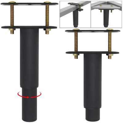 4 Pcs Adjustable Height Center Support Leg for Bed Frame, Bed Center Slat Heavy Support Leg, Extra Durable Steel Furniture Foot | Suitable for Bed Frame Sofa Furniture Cabine Foot Legs (7.08"-13.3")