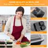 MUCHII 32 oz 3 Compartment Meal Prep Containers With Lids 20 Count To Go, Plastic Disposable Food Containers Microwave and Freezer Safe view 2