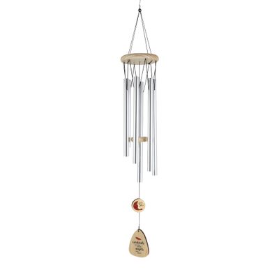 Enesco Izzy and Oliver Caring Cardinals Angels are Near Hanging Wind Chime, 31.5 Inch, Multicolor
