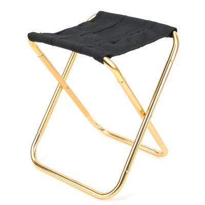 Alvinlite Mini Camping Stool, Aluminum Alloy Camp Chair for Fishing Hiking, Collapsible Travel Footstool for Travel Outdoor Gardening