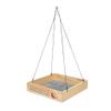 Enesco Izzy and Oliver Caring Cardinals Hanging Square Tray Bird Feeder, 9.8 by 9.8 Inch, Multicolor view 1