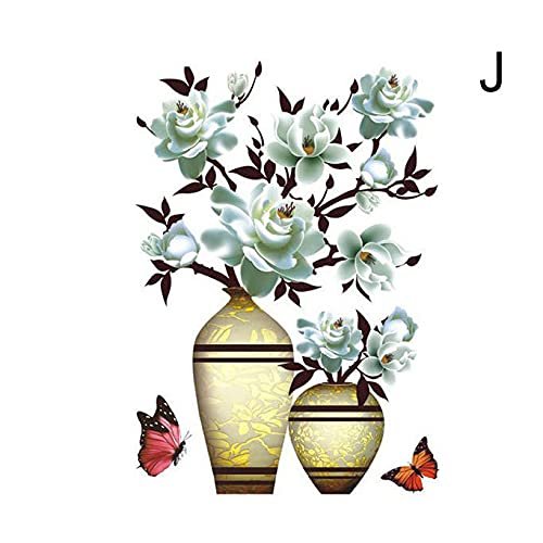 VALINK DIY Plant Vase 3D Stereo Stickers Self-Adhesive Wall Refrigerator Decoration for Living Room Bedroom Decorations Refrigerator TV Wall Background Sofa Backdrop