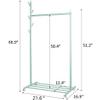 SHATONG Multifunctional Freestanding Metal Entryway Coat Rack on Wheels with Bottom Rack and 5 Side Hooks,2 in 1 Design,for Hanging Up Jacket,Hand-Bag,Cloth,Hat,Winter Scarf Holder,5543170cm view 3