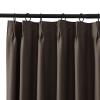 TWOPAGES Chocolate Blackout Pinch Pleated Curtain 108 Inches Long for Living Room, Memory Trained Room Darkening Curtain Thermal Insulated Drape (1 Panel, 26W x 108L) view 2