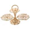 3 Tier Dessert Stands Fruit Plates Serving Tray Metal Gold Decorative Cupcake Stand Pastry Tier Stand Cake Stand Set with Double Layer for Cookies Cupcakes Pastries (Golden) view 1