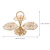 3 Tier Dessert Stands Fruit Plates Serving Tray Metal Gold Decorative Cupcake Stand Pastry Tier Stand Cake Stand Set with Double Layer for Cookies Cupcakes Pastries (Golden) view 2