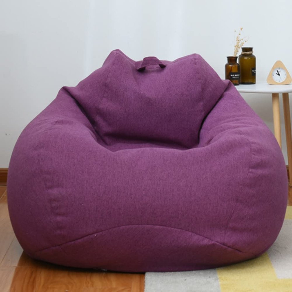JYMYGS Ultra Soft Bean Bag Chair Cover for Kids, Teens, Adults, (No Filler) Chair Cushion Giant Fur Bean Bag Cover Living Room Furniture Big Round Soft Fluffy Faux Fur BeanBag Sofa Bed Cover