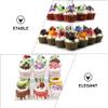 3 Tier Square Cupcake Stand Clear Acrylic Cupcake Holder Tower Reusable Tiered Tray Decor Dessert Serving Platter for Birthday Baby Shower Party Supplies view 3