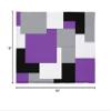 Bathroom Rug, Mid Century Abstract Geometric Pattern 3 D Block Purple Black Gray Bath Mat Non-Slip Water Absorbent Microfiber Soft Plush Shaggy Bath Rugs for Shower, Bedroom, Bathtubs 18" x 30" view 2