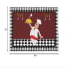 Bathroom Rug, Cartoon Chef with Gourmet in Kitchen Black And White Checkered Brown Bath Mat Non-Slip Water Absorbent Microfiber Soft Plush Shaggy Bath Rugs for Shower, Bedroom, Bathtubs 18" x 30" view 3