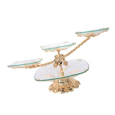 4 Tier Glass Cupcake Stand Dessert Plate Mini Cakes Fruit Candy Display Tower Jewelry Plate for Birthday Tea Party Serving Tray
