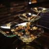 4 Tier Glass Cupcake Stand Dessert Plate Mini Cakes Fruit Candy Display Tower Jewelry Plate for Birthday Tea Party Serving Tray view 3
