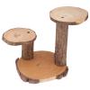 2- Tier Tree Bark Server for Cake Meats Cheeses and Crackers Wood Plant Stand Indoor Plant Holder Rustic Decoration view 1
