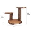 2- Tier Tree Bark Server for Cake Meats Cheeses and Crackers Wood Plant Stand Indoor Plant Holder Rustic Decoration view 2