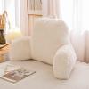 Aimuan Reading Pillow Bed Rest Wedge Adult Backrest Pillow with Arms Sitting in Bed Cushion Incline Rest Sleeping Pillow for Watching TV/Gaming/Relaxing, Ivory view 1