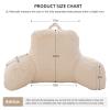 Aimuan Reading Pillow Bed Rest Wedge Adult Backrest Pillow with Arms Sitting in Bed Cushion Incline Rest Sleeping Pillow for Watching TV/Gaming/Relaxing, Ivory view 3