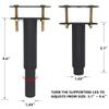 4 PCS Adjustable Height Center Support Leg for Bed Frame, Bed Center Slat Heavy Support Leg, Extra Durable Steel Furniture Foot | Suitable for Bed Frame Sofa Furniture Cabine Foot Legs ((5.1"-9.6") view 2