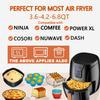 Square Air Fryer Accessories, 8 Inch XL Deep Fryer Accessories Compatible with Philips Cosori Ninja Gowise Gourmia Chefman Comfee Air Fryer, Fit 3.6QT-6.8QT Square Air Fryer view 2
