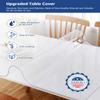40X120 Inch Plastic Vinyl Tablecloths Protector Rectangle Clear Desk Mats Pad PVCtable Runner Cover for Coffee Dining Room Table Office Desk Sofa End Side Table Kitchen Countertop Heavy Duty view 2