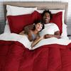 luxuriousdeals 800 Thread Count 100% Egyptian Cotton 300 GSM Goose Down Alternative 3 PC Comforter Set -(1 PC Comforter and 2 Pillow Case) Full Size Burgundy view 4