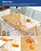 56X84 Inch Clear Dining Room Table Cover Plastic Tablecloths Waterproof Office Desk Blotter Mat 1.5mm Thick Wood Furniture Topper Protector Pad for Night Stand End Side Table Kitchen Countertop view 4