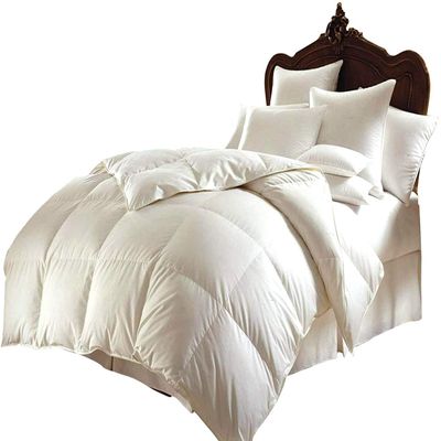 luxuriousdeals 800 Thread Count 100% Egyptian Cotton 300 GSM Goose Down Alternative 3 PC Comforter Set (1 PC Comforter and 2 Pillow Cases) Full Size White