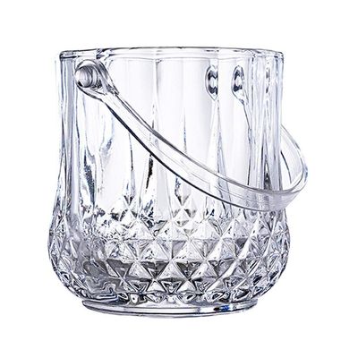 ECVYGJ Ice Bucket Wine Bucket Elegant Crystal Ice Bucket with Handles, Wine Cooler Bucket, Glass Bucket, Perfect for Your Home Bar KTV Party Keep Wine Cold (Color : E)