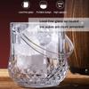 ECVYGJ Ice Bucket Wine Bucket Elegant Crystal Ice Bucket with Handles, Wine Cooler Bucket, Glass Bucket, Perfect for Your Home Bar KTV Party Keep Wine Cold (Color : E) view 3