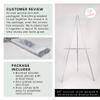Funeral Easel Stand, Black Easel Stand For Picture, Acrylic Sign Stand, Easel for Memorial Service, Beveled Wood, 65 Inch Tall, Wooden Floor Easels for Display, Choose from Gold, Silver, Rose Gold, White, Black and Natural (Silver (Painted)) view 3