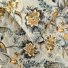 The HomeCentric King/Queen/Twin Grey & Yellow Decorative Full 68"x18" Bed Runner with Pillow Cover, Peacock, Quilted & Tassels Bed Scarf on Satin Fabric - Peacock Swag view 3