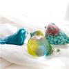 DECRZPB Handmade Glass Yellow Bird Sparrow Dove Figurine Blown Glass Coloured Glaze Paperweights Birthday Gift Table Ornaments Home Decor view 2