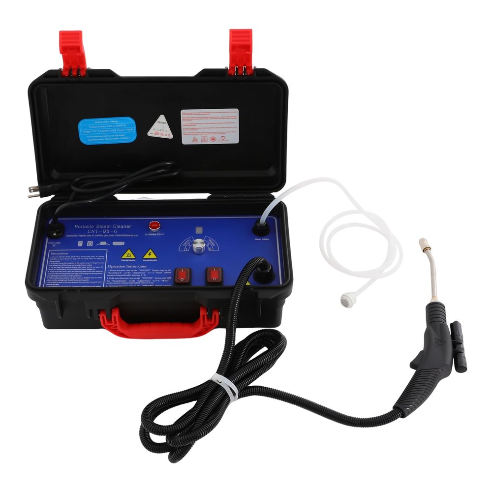 110V Handheld High Pressure Steam Cleaner for Cars, 1700W Portable High Temperature Steam Cleaner 3-3.5bar High Pressure Steam Cleaning Machine Pressurized Steam Cleaner for Kitchen, Restaurants