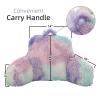 A Nice Night Faux Fur Reading Pillow Bed Wedge Large Adult Children Backrest with Arms Back Support for Sitting Up in Bed/Couch for Bedrest,BluePurple view 2