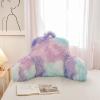 A Nice Night Faux Fur Reading Pillow Bed Wedge Large Adult Children Backrest with Arms Back Support for Sitting Up in Bed/Couch for Bedrest,BluePurple view 3
