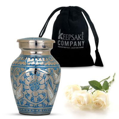 Baby Urns for Ashes Boy/Girl - Blue Urn - Small Yearns for Ashes Women - Cremation Urns for Men- Urn Small - Cremation Keepsakes - Ash Holders - Keepsake pet/Dogs/Cats etc from Keepsake Co.