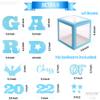 Grad Boxes with Letters 2022 Blue - Pack of 4 | Grad Balloon Boxes 2022 for Graduation Party Decorations 2022 | Blue Grad Boxes for Balloons for Class of 2022 Decorations | Blue Graduation Boxes 2022 view 4