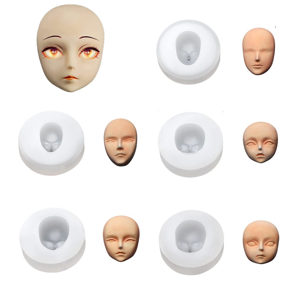 MIMIRACLE Silicone Face Molds, Small Baby Face Mold for Clay & Fondant