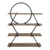 Furniture of America Burks Industrial Metal 4-Layer Bookcase in Matte Black view 1